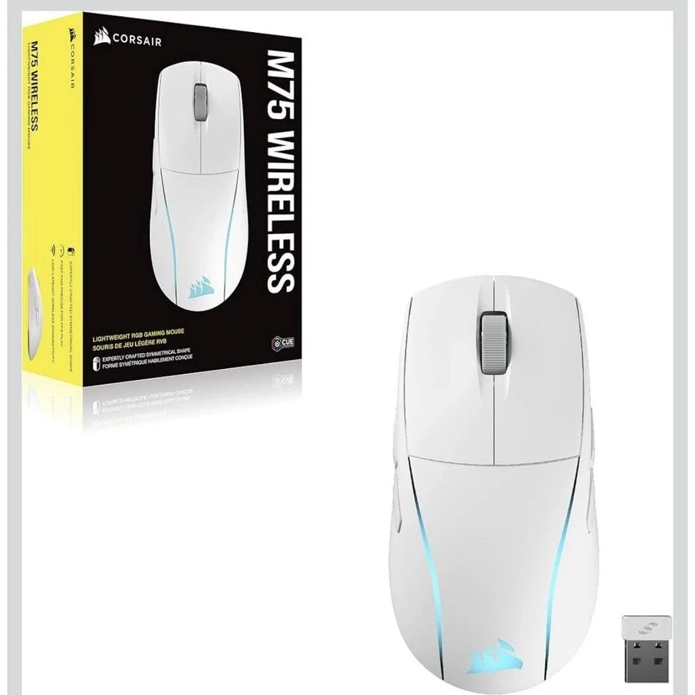 12N31/ Corsair M75 Wireless RGB Lightweight FPS Gaming Mouse  – Swappable